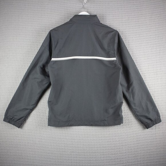 Nike 2000s Grey Tag Striped Windbreaker Light Jacket Mens S - Picture 2 of 8